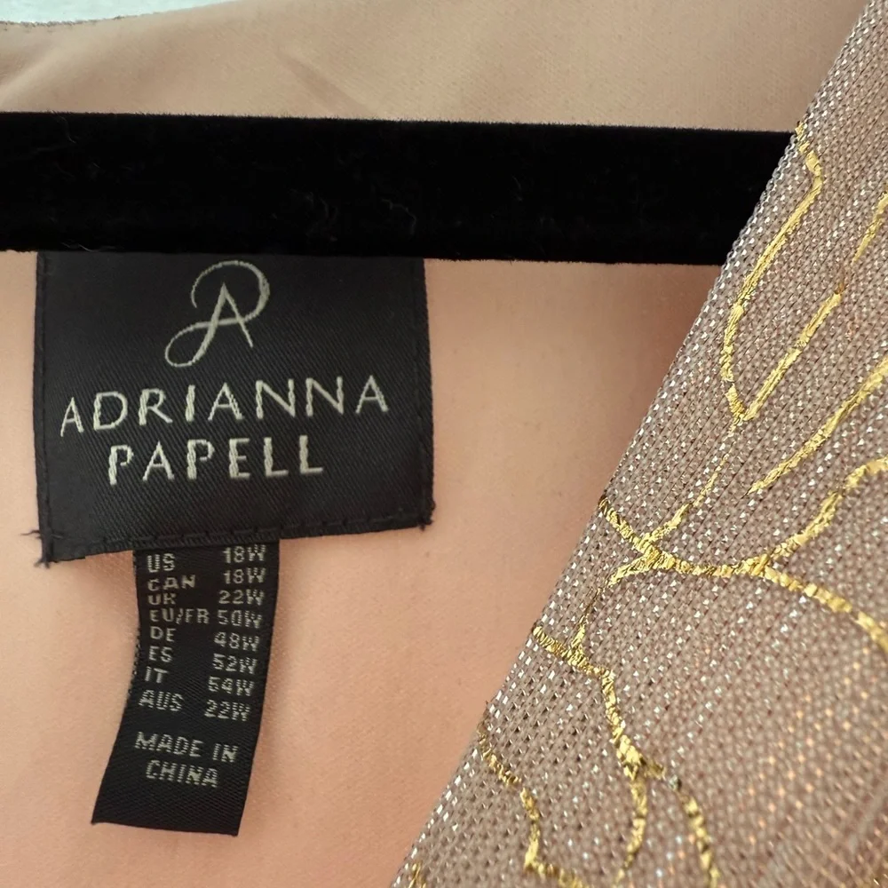 Adrianna Papell Gold and Pink Maxi Dress - Picture 3 of 7